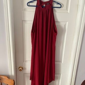 SHEIN Burgundy Sleeveless Dress